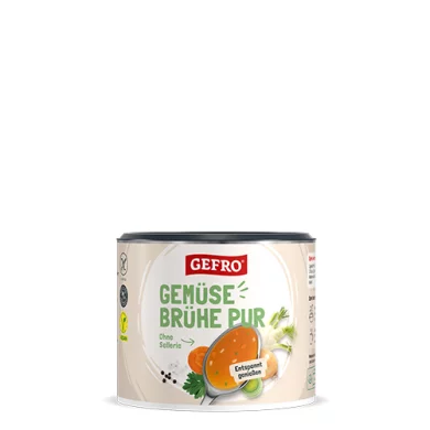 Gemüsebrühe Pur: allergenoptimiert ohne Sellerie