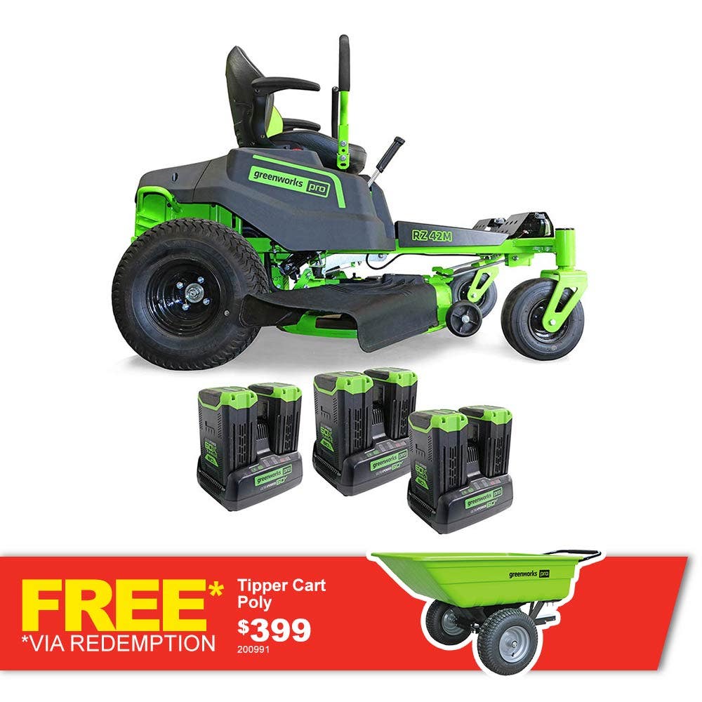 GREENWORKS 6 x 8.0Ah 42" Cortador de grama de giro zero 7400807AU