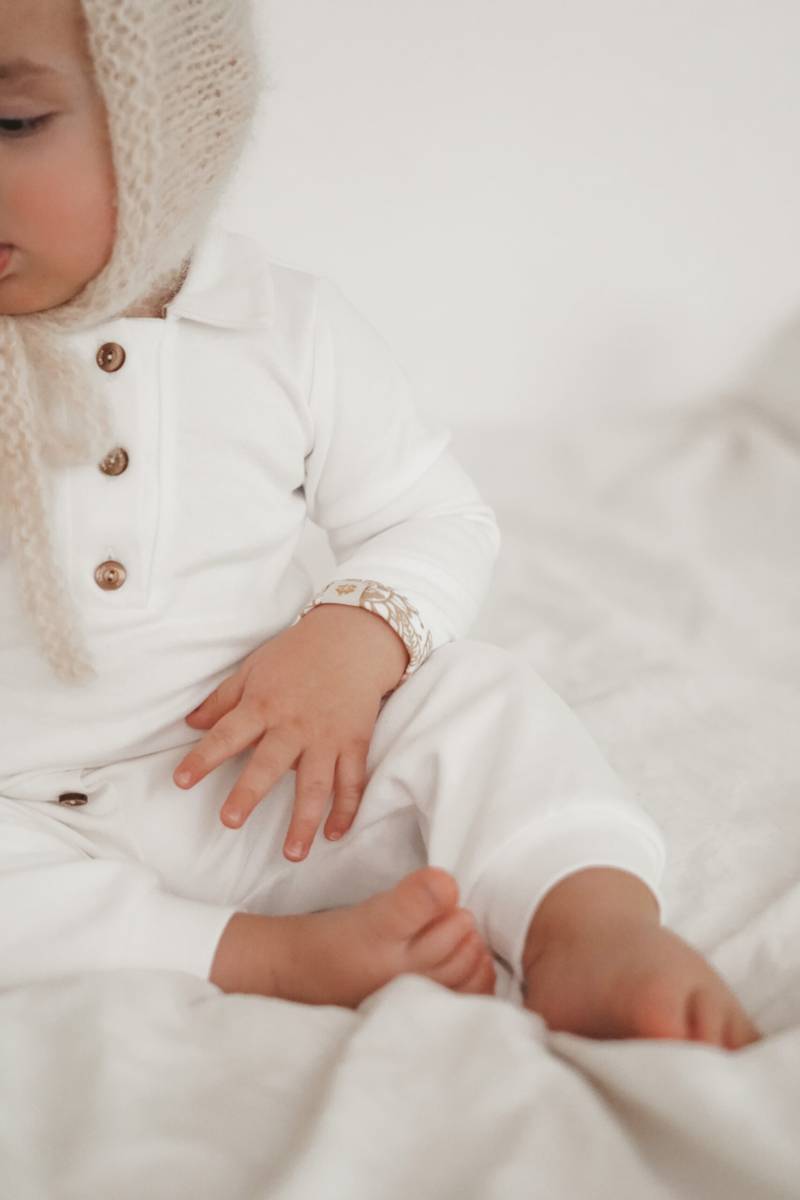 LUXURY BABY POLO BODYSUIT |100% Organic Cotton